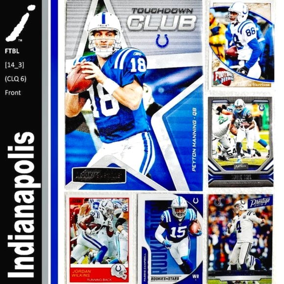NFL Other - Indianapolis Colts 6 Card Lot - FTBL [14_3]